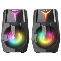 SNOPY SN-X22 STYLE 2.0 Multimedia Led Işıklı 3W*2 Siyah USB Gaming Speaker Hoparlör